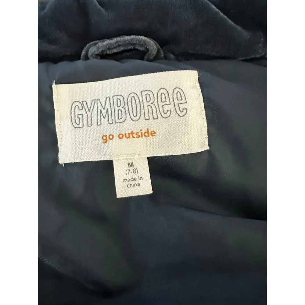 GYMBOREE Girls Black Winter Full Zip Puffer Vest Size Medium